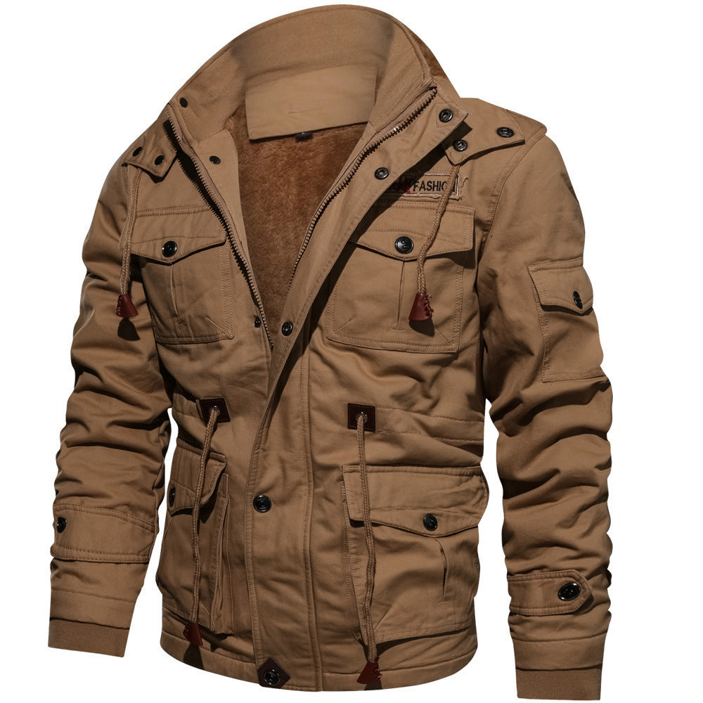 🧥 Veste Cargo Homme Hiver Capuche Détachable Multi-Poches 🧥