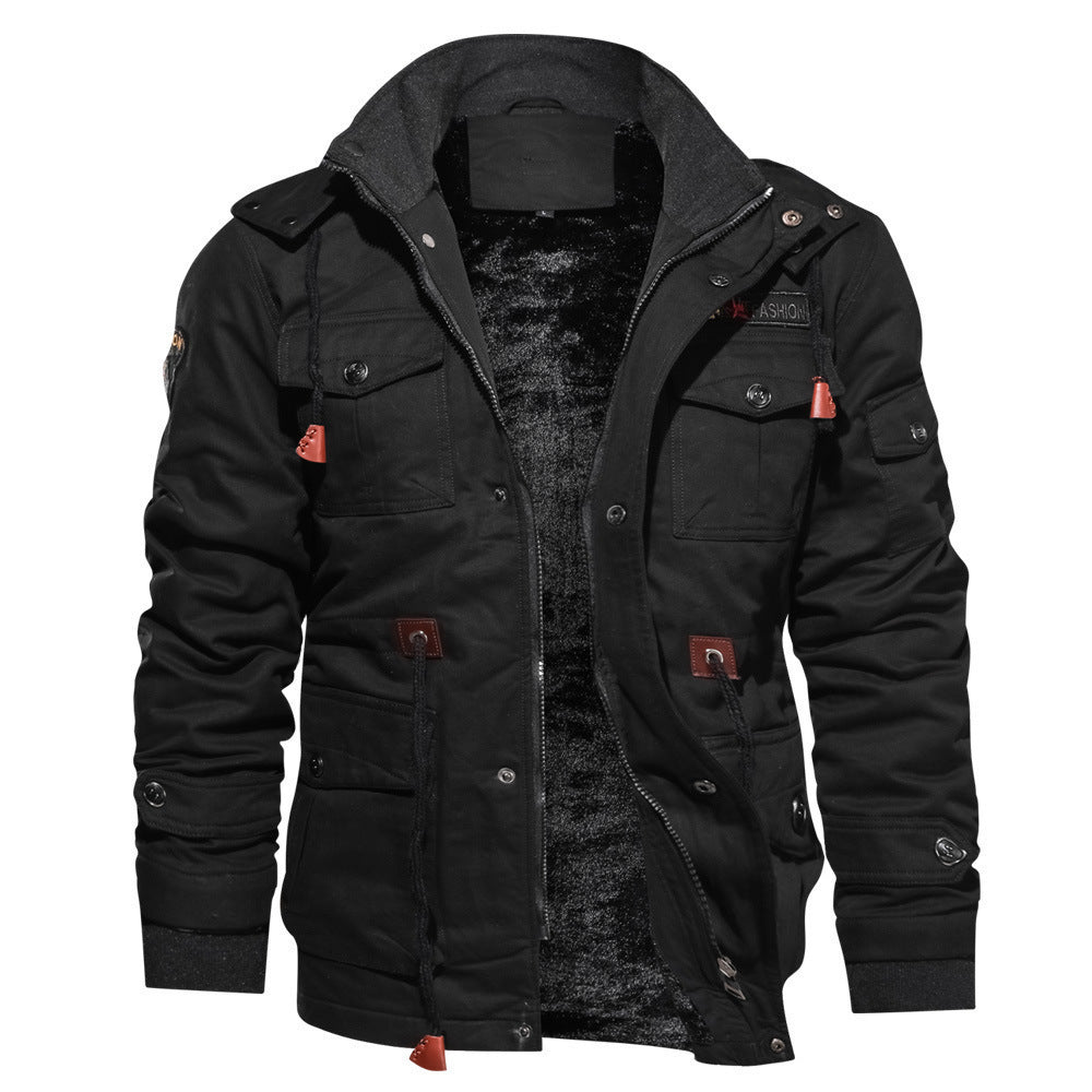 🧥 Veste Cargo Homme Hiver Capuche Détachable Multi-Poches 🧥