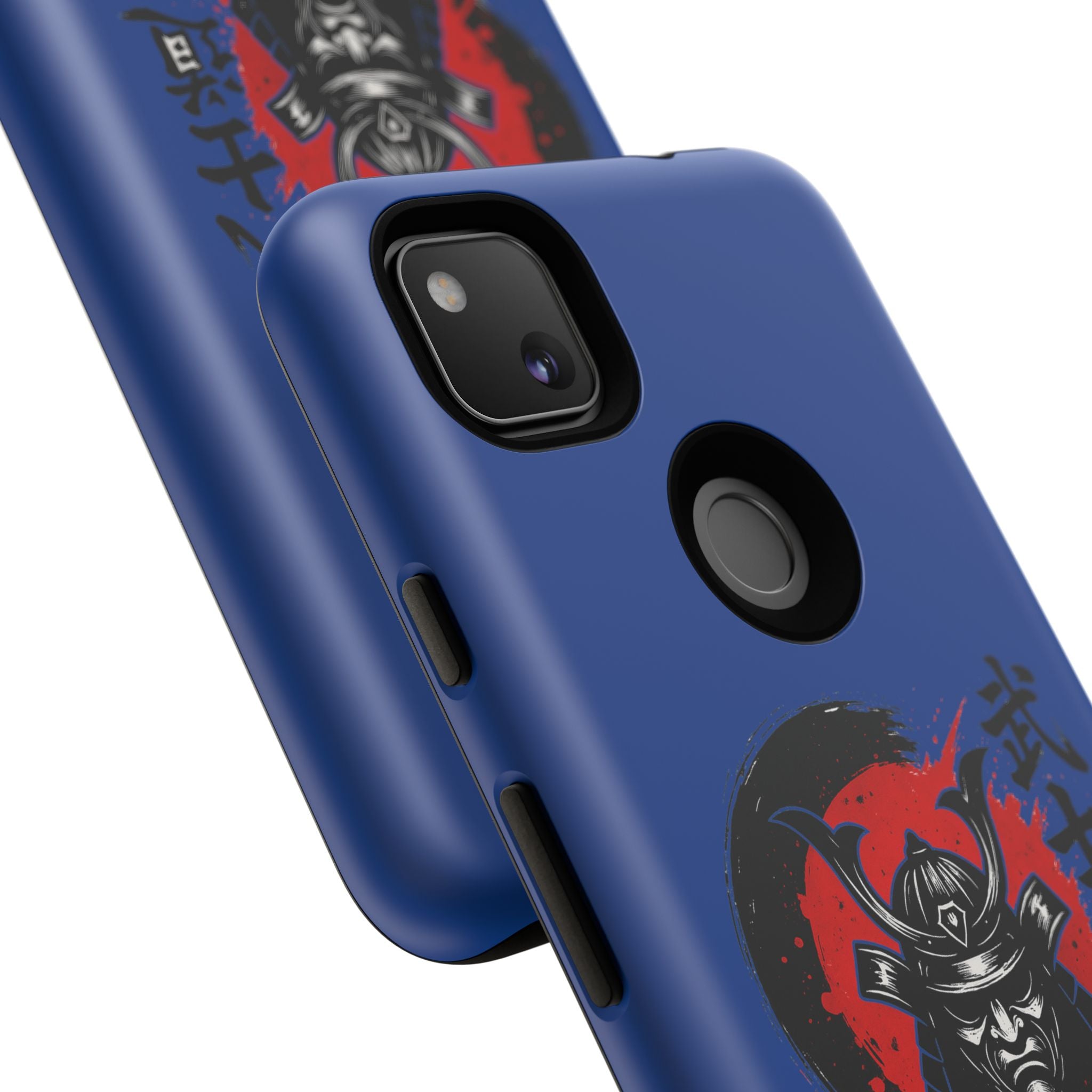 📱 samurai phone case Bleue foncé – coque renforcée Pixel & Galaxy 📱