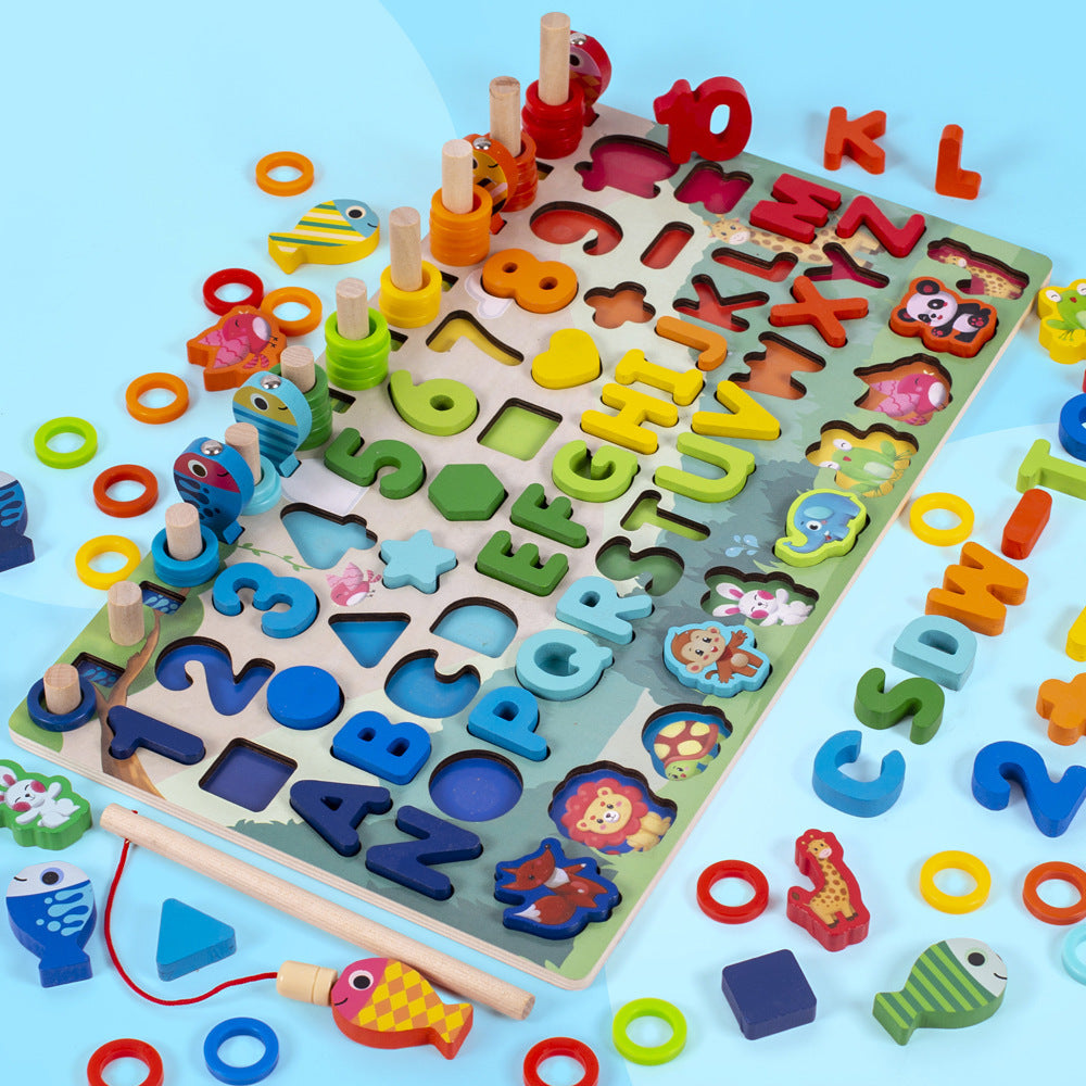 Puzzle 3D Alphabet Chiffres Bébé Éducatif Géométrique Coloré