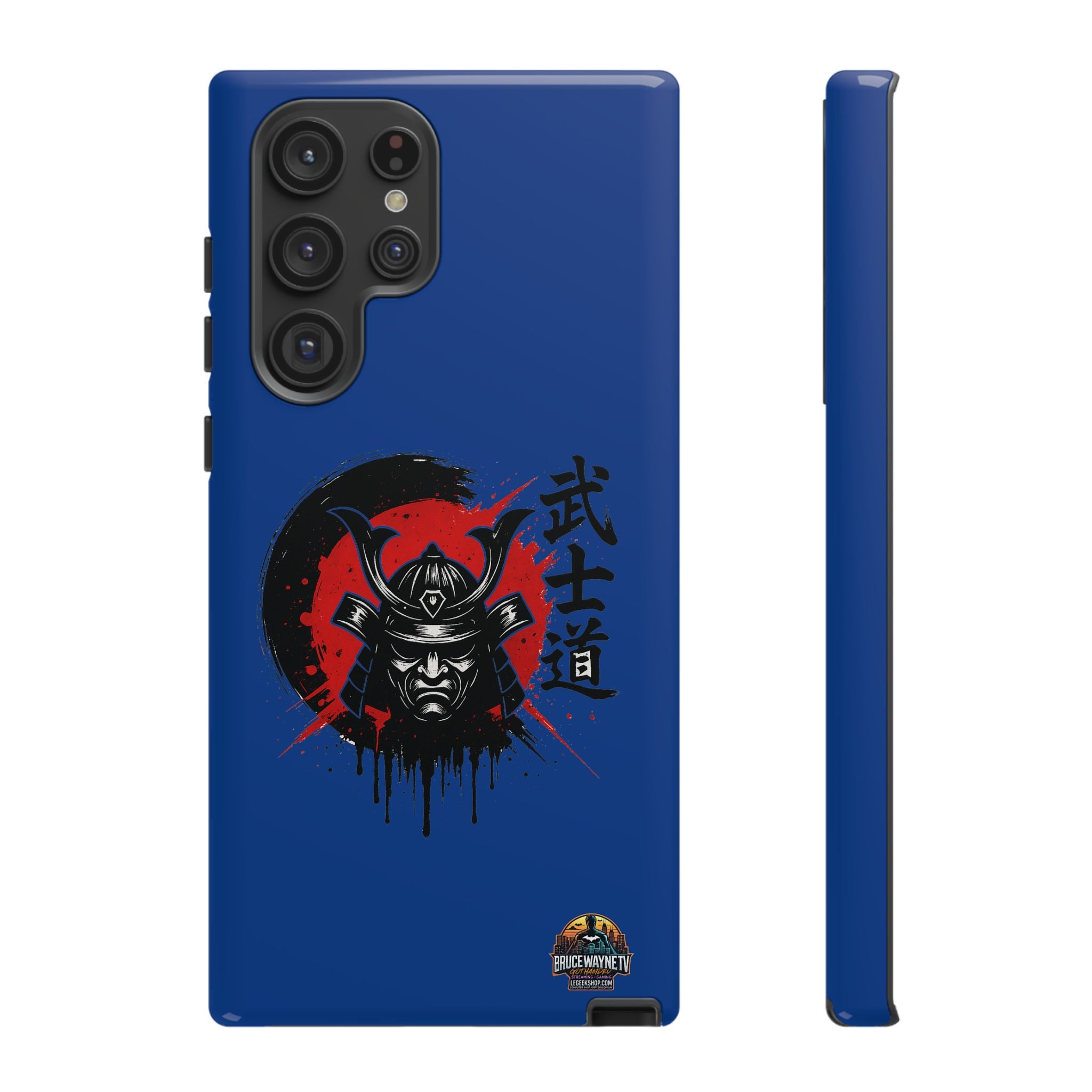 📱 samurai phone case Bleue foncé – coque renforcée Pixel & Galaxy 📱