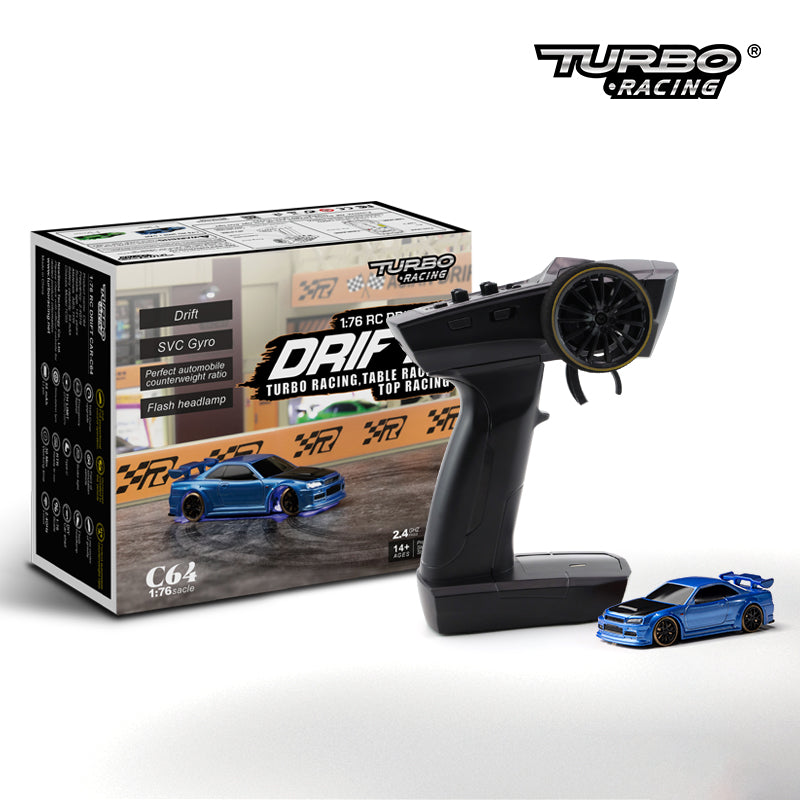 Voiture RC Drift Turbo Racing 1/76 Gyroscope Télécommande Pro