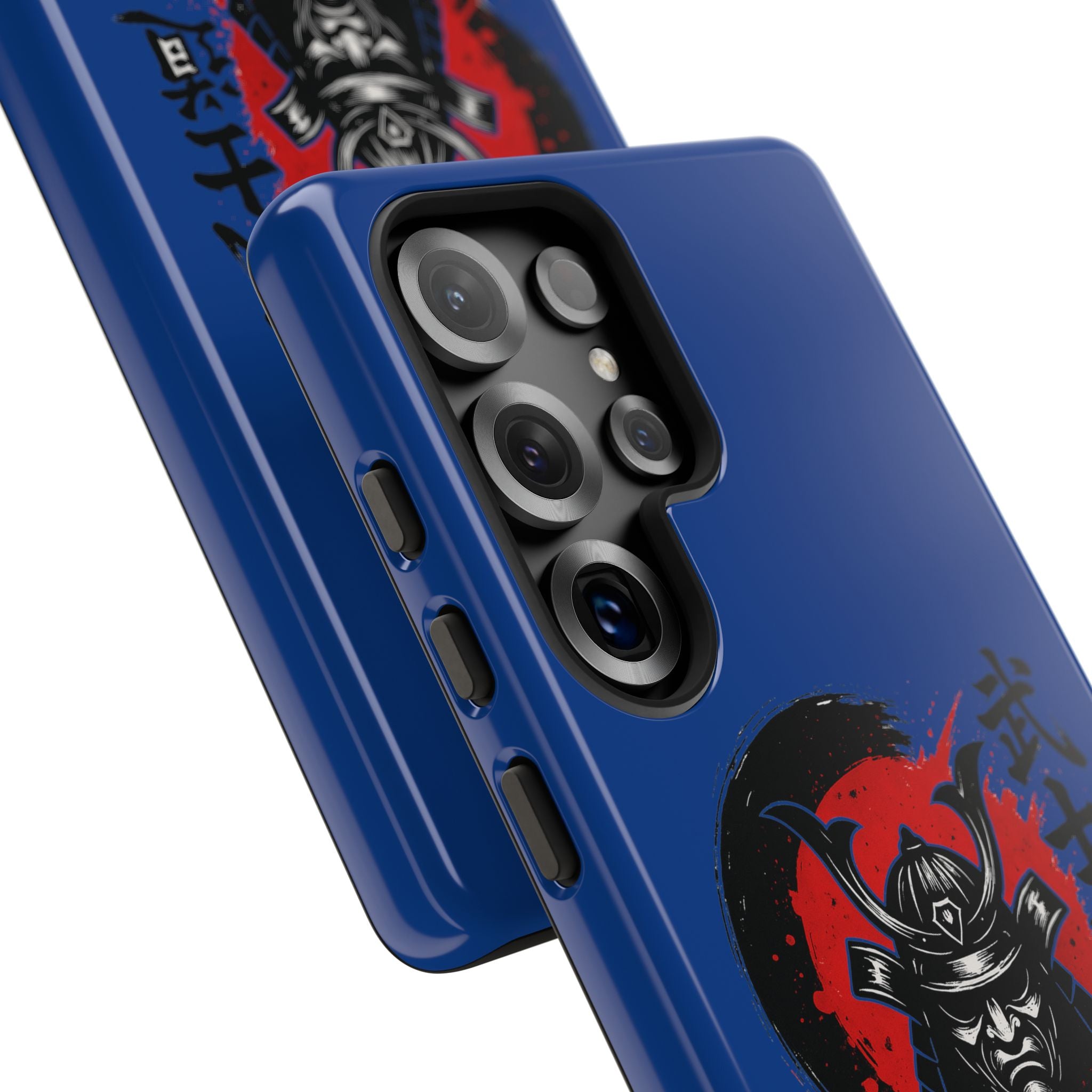 📱 samurai phone case Bleue foncé – coque renforcée Pixel & Galaxy 📱