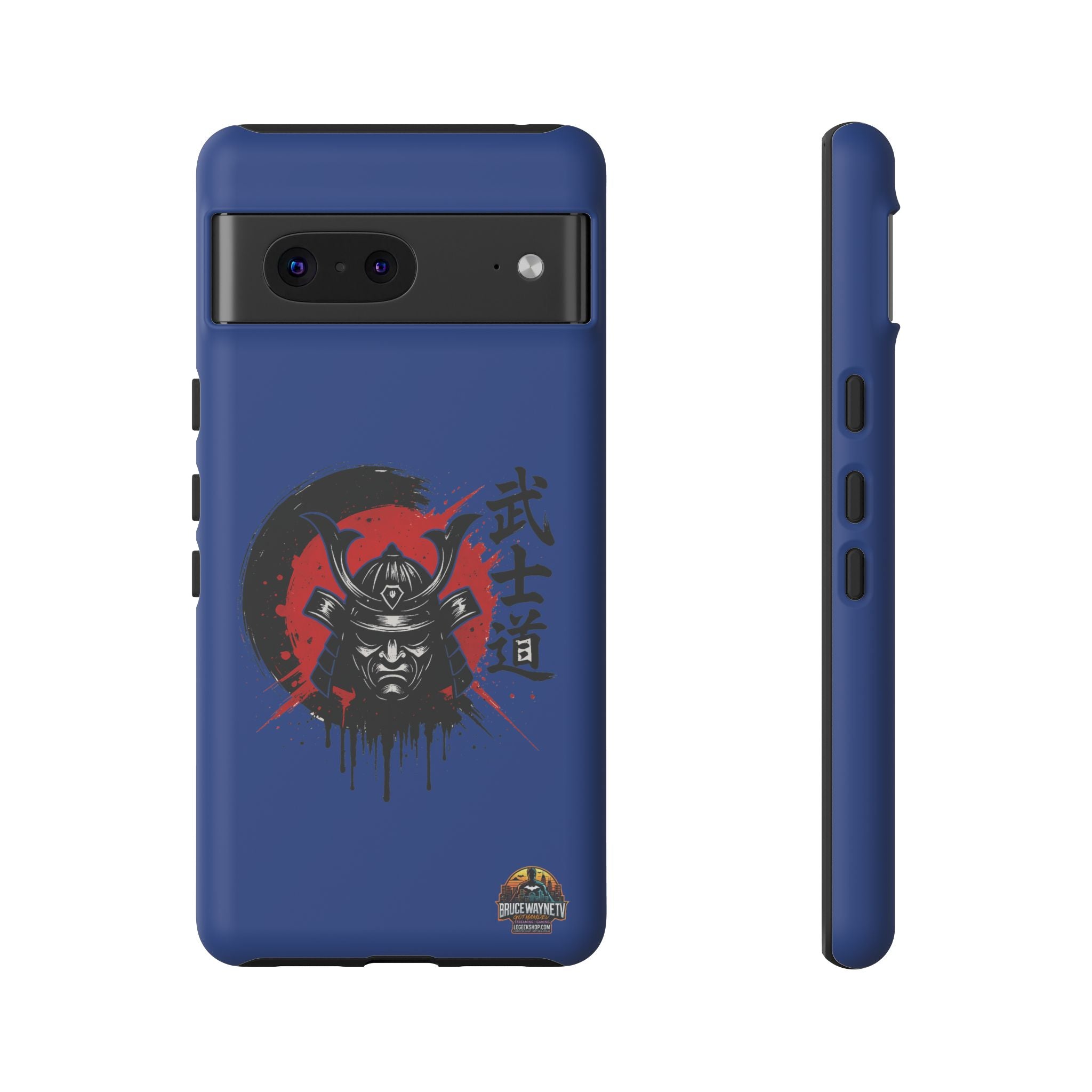 📱 samurai phone case Bleue foncé – coque renforcée Pixel & Galaxy 📱