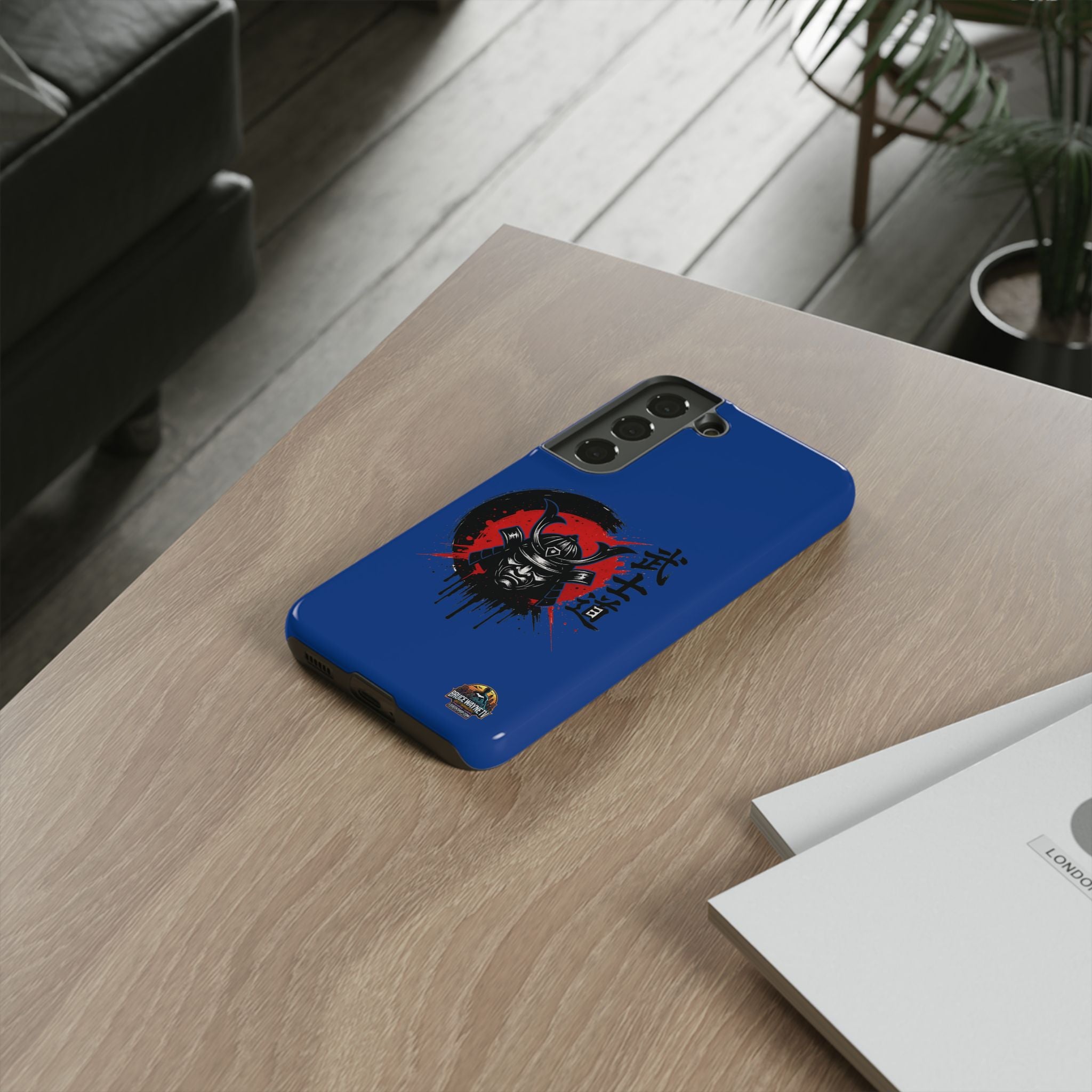 📱 samurai phone case Bleue foncé – coque renforcée Pixel & Galaxy 📱