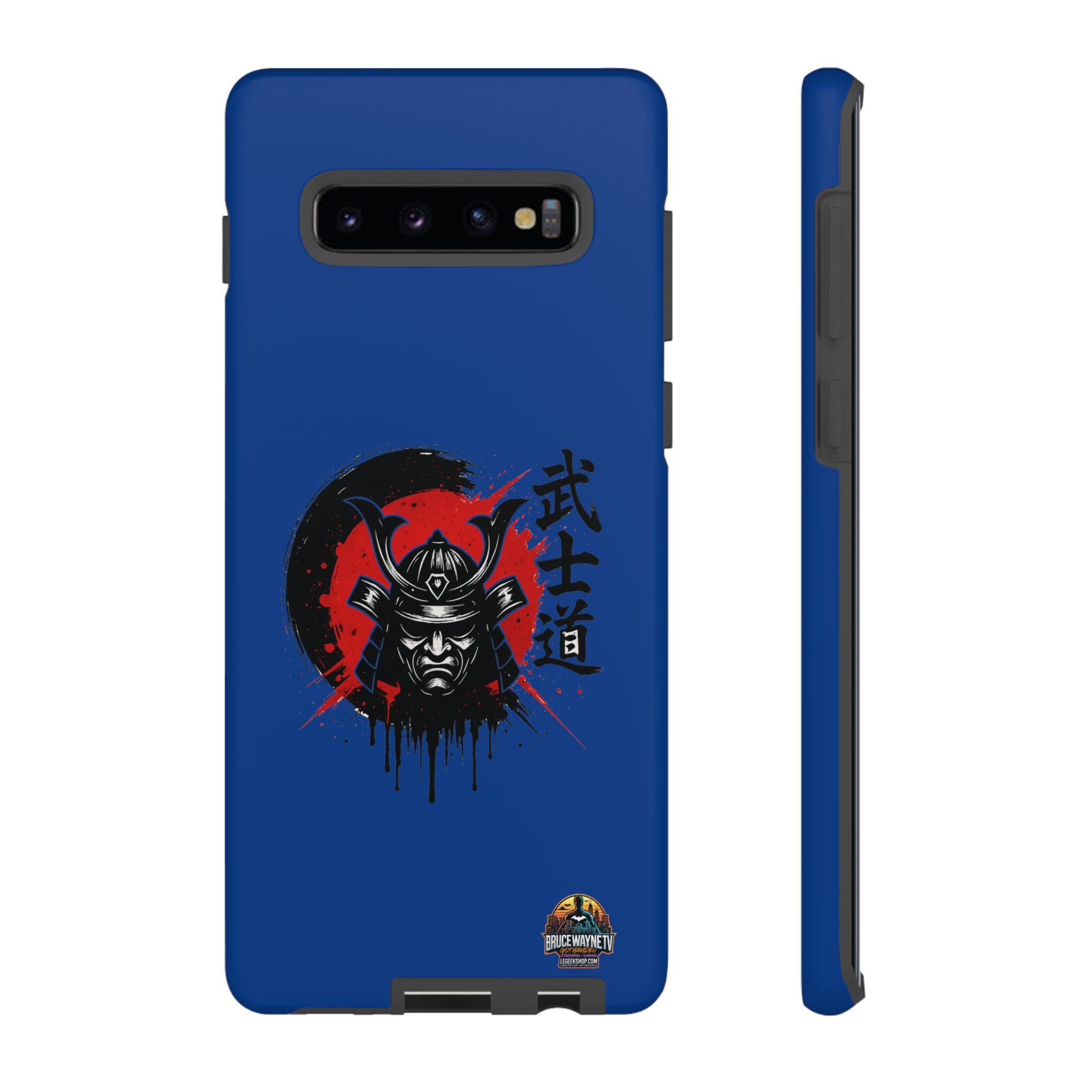 📱 samurai phone case Bleue foncé – coque renforcée Pixel & Galaxy 📱