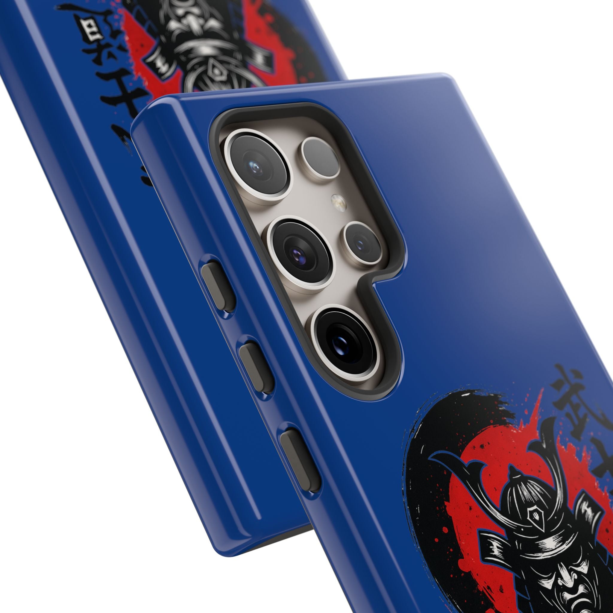 📱 samurai phone case Bleue foncé – coque renforcée Pixel & Galaxy 📱