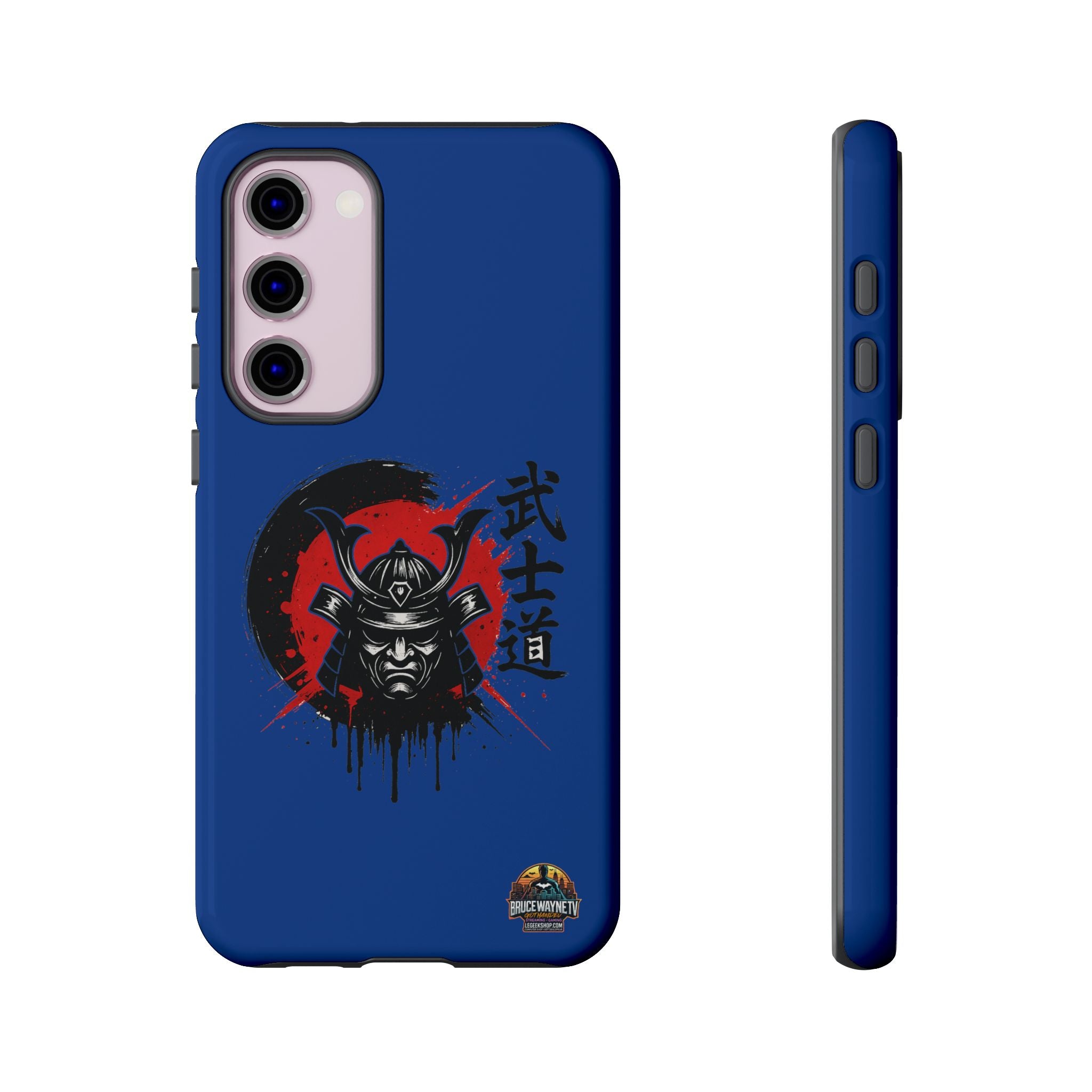 📱 samurai phone case Bleue foncé – coque renforcée Pixel & Galaxy 📱
