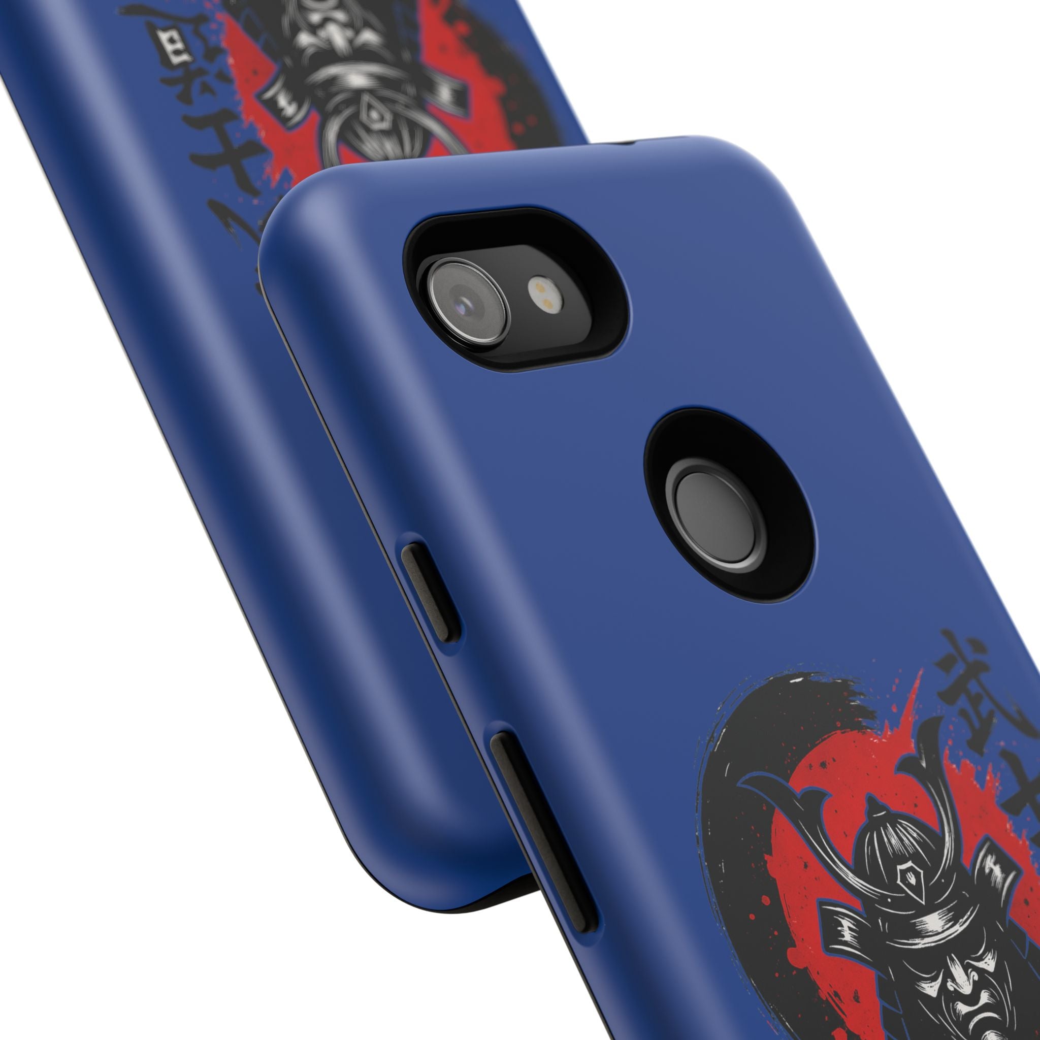 📱 samurai phone case Bleue foncé – coque renforcée Pixel & Galaxy 📱