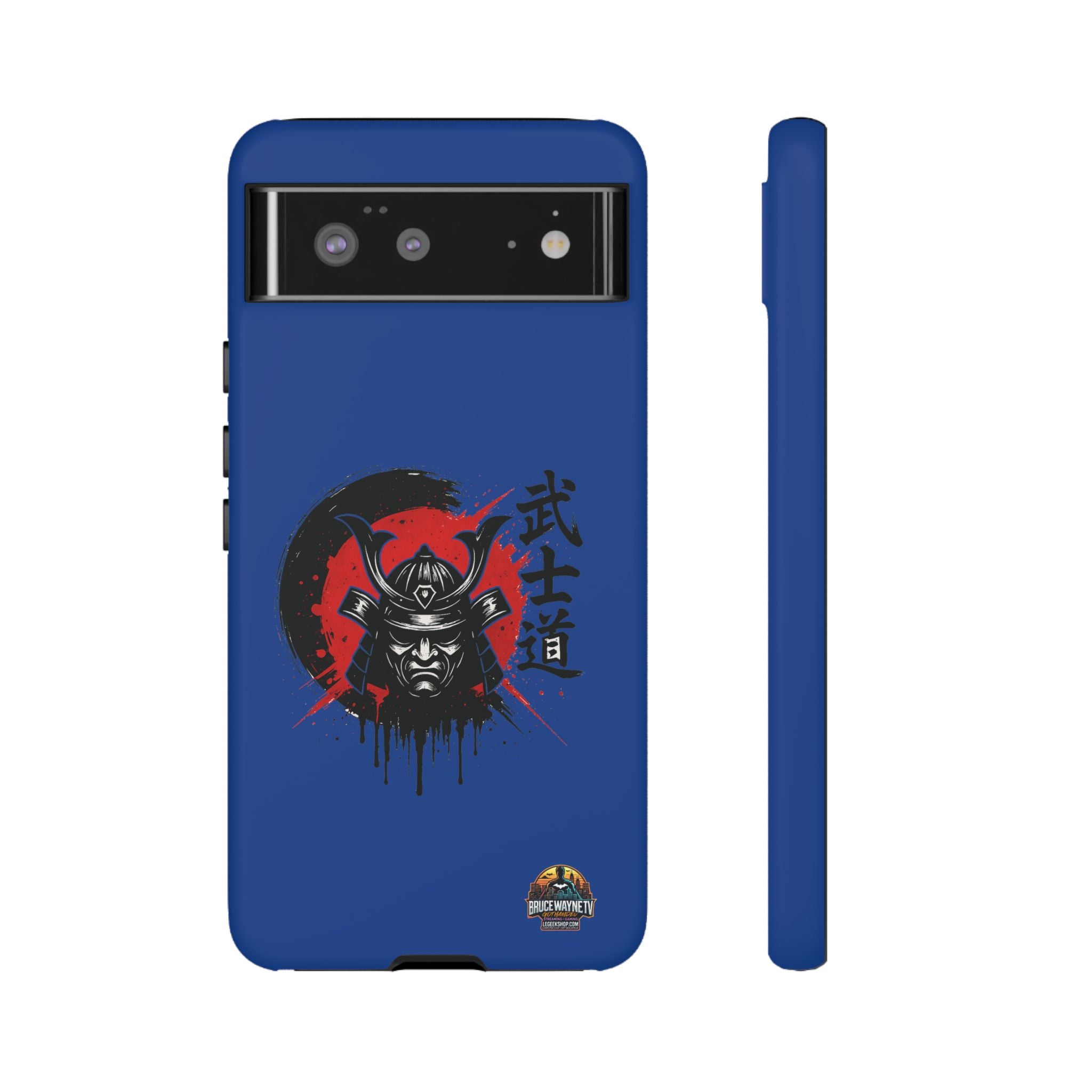 📱 samurai phone case Bleue foncé – coque renforcée Pixel & Galaxy 📱