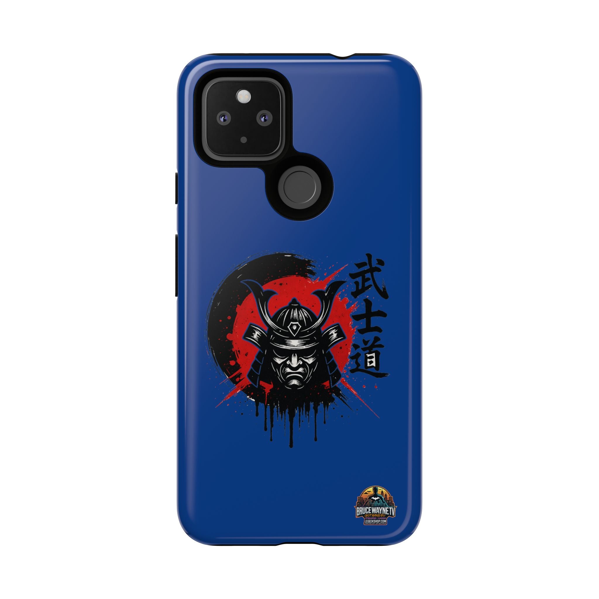 📱 samurai phone case Bleue foncé – coque renforcée Pixel & Galaxy 📱