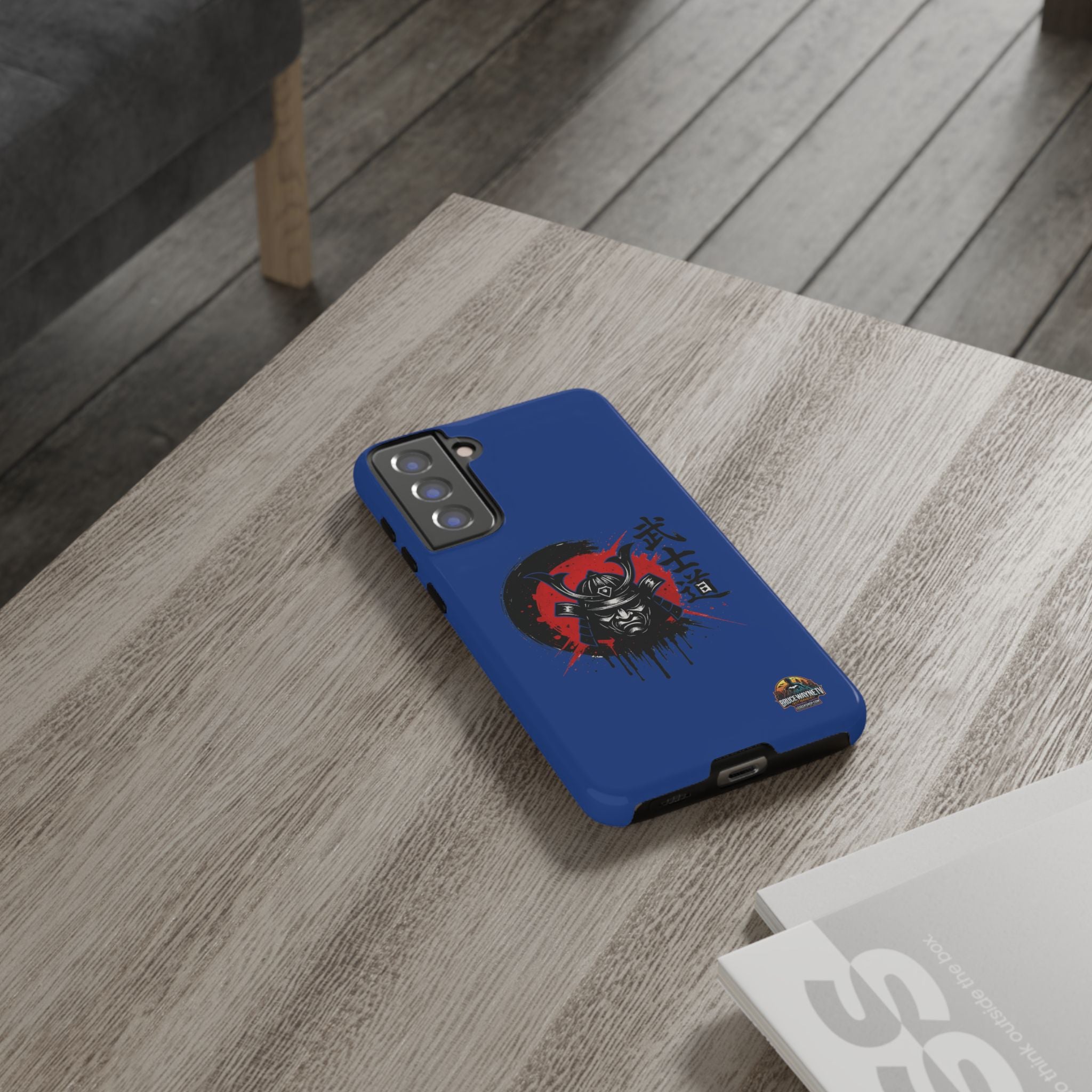 📱 samurai phone case Bleue foncé – coque renforcée Pixel & Galaxy 📱