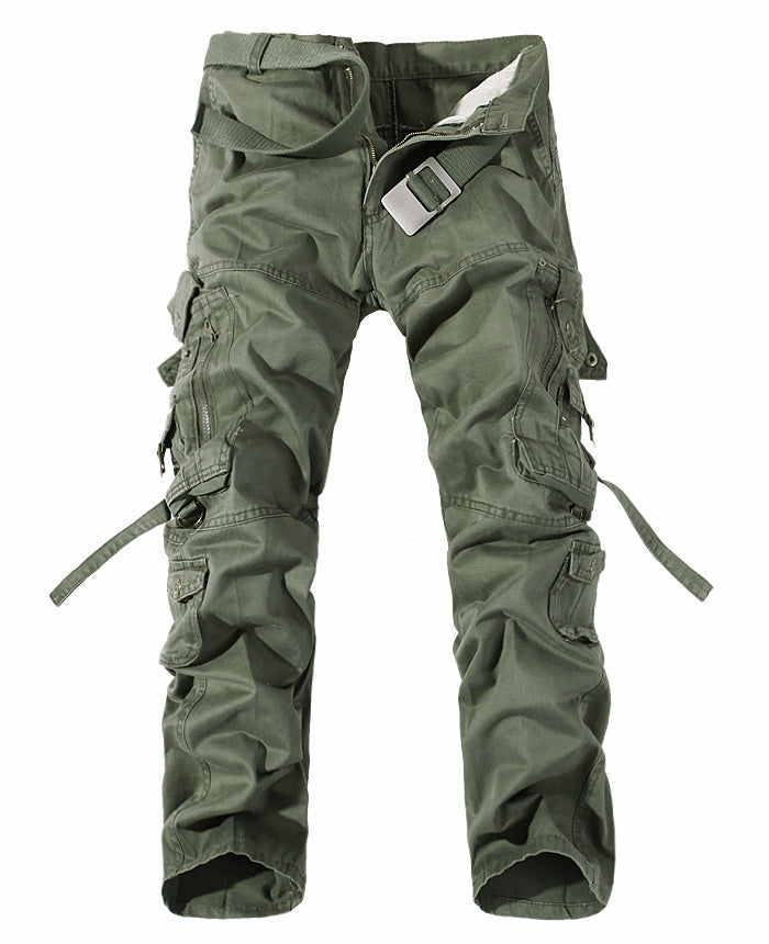 👖 Pantalon Cargo Homme Multi-Poches Coton Lavé Style Militaire 👖