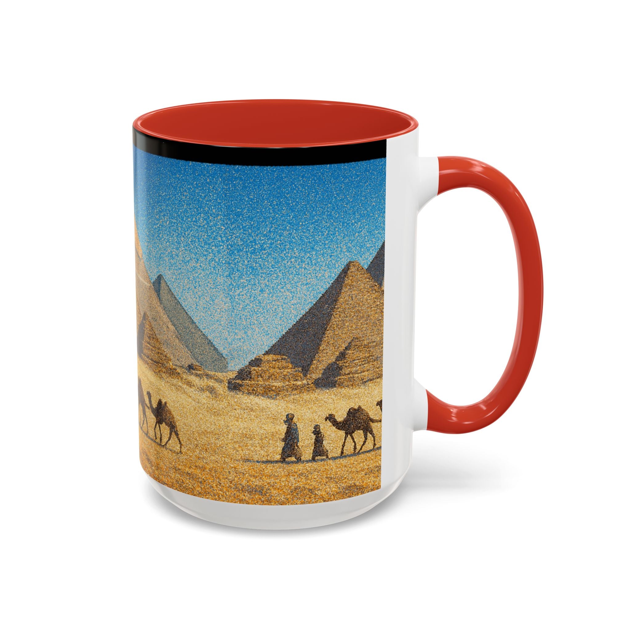 Egyptian Pyramids Camel Caravan Accent Coffee Mug
