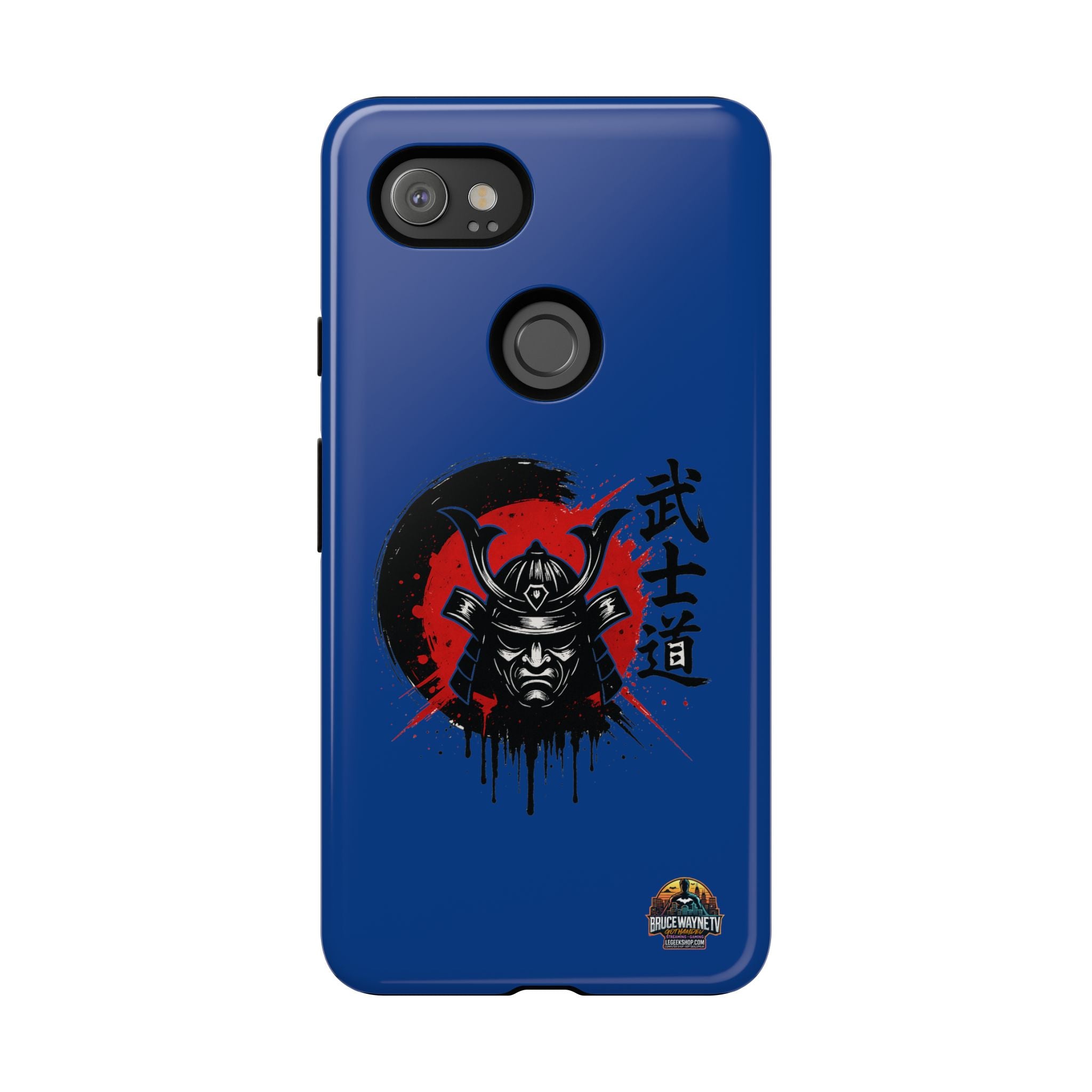 📱 samurai phone case Bleue foncé – coque renforcée Pixel & Galaxy 📱