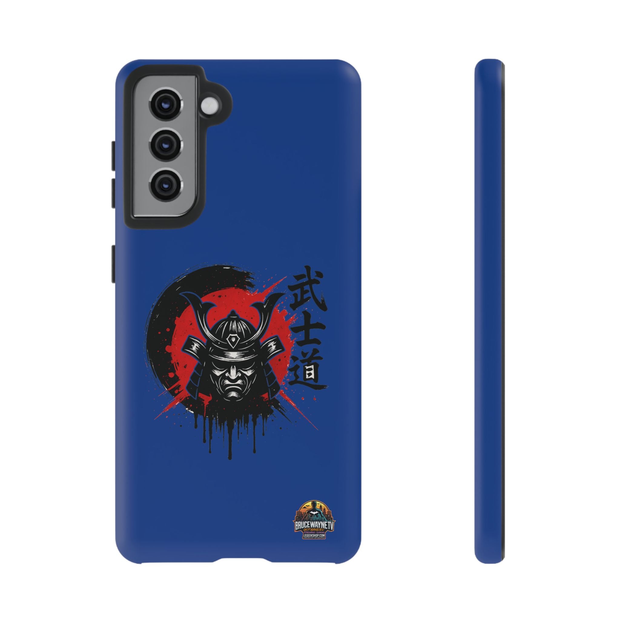 📱 samurai phone case Bleue foncé – coque renforcée Pixel & Galaxy 📱