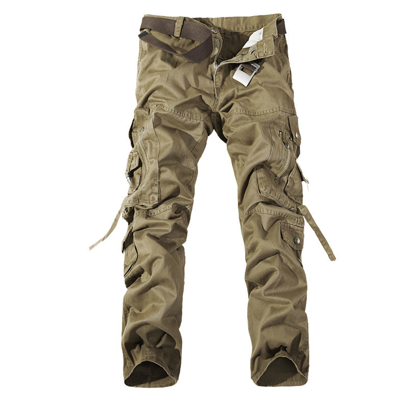 👖 Pantalon Cargo Homme Multi-Poches Coton Lavé Style Militaire 👖