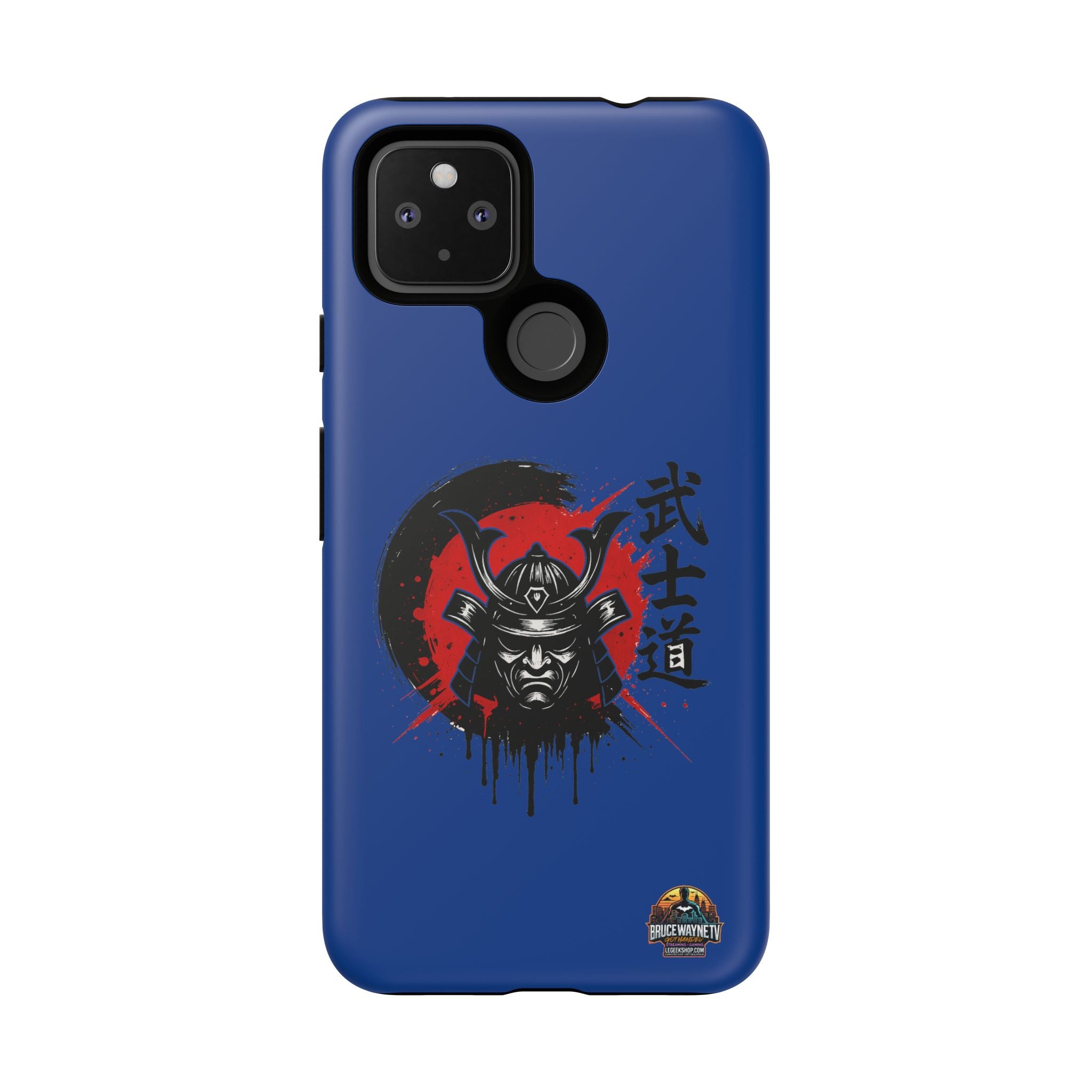 📱 samurai phone case Bleue foncé – coque renforcée Pixel & Galaxy 📱