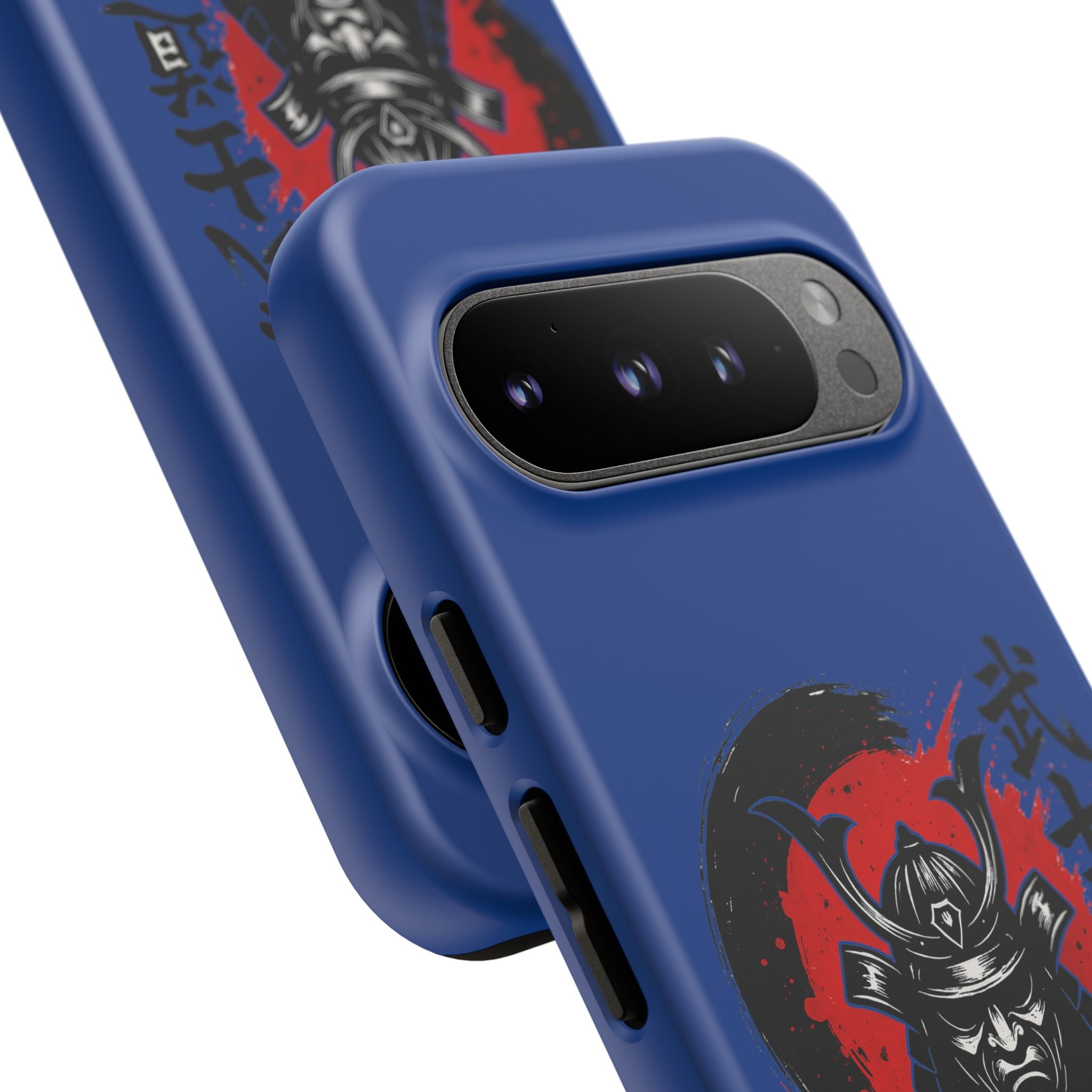 📱 samurai phone case Bleue foncé – coque renforcée Pixel & Galaxy 📱