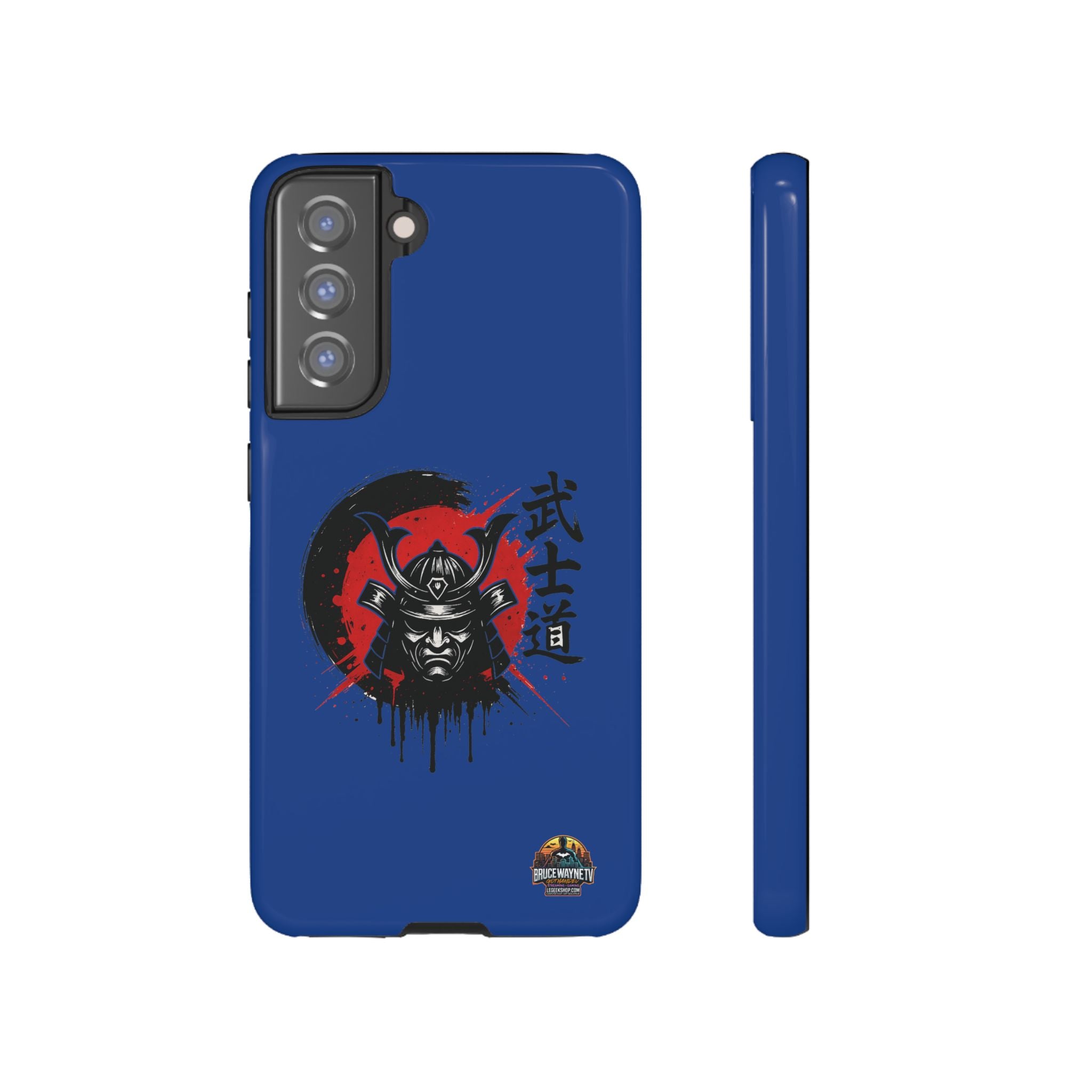 📱 samurai phone case Bleue foncé – coque renforcée Pixel & Galaxy 📱