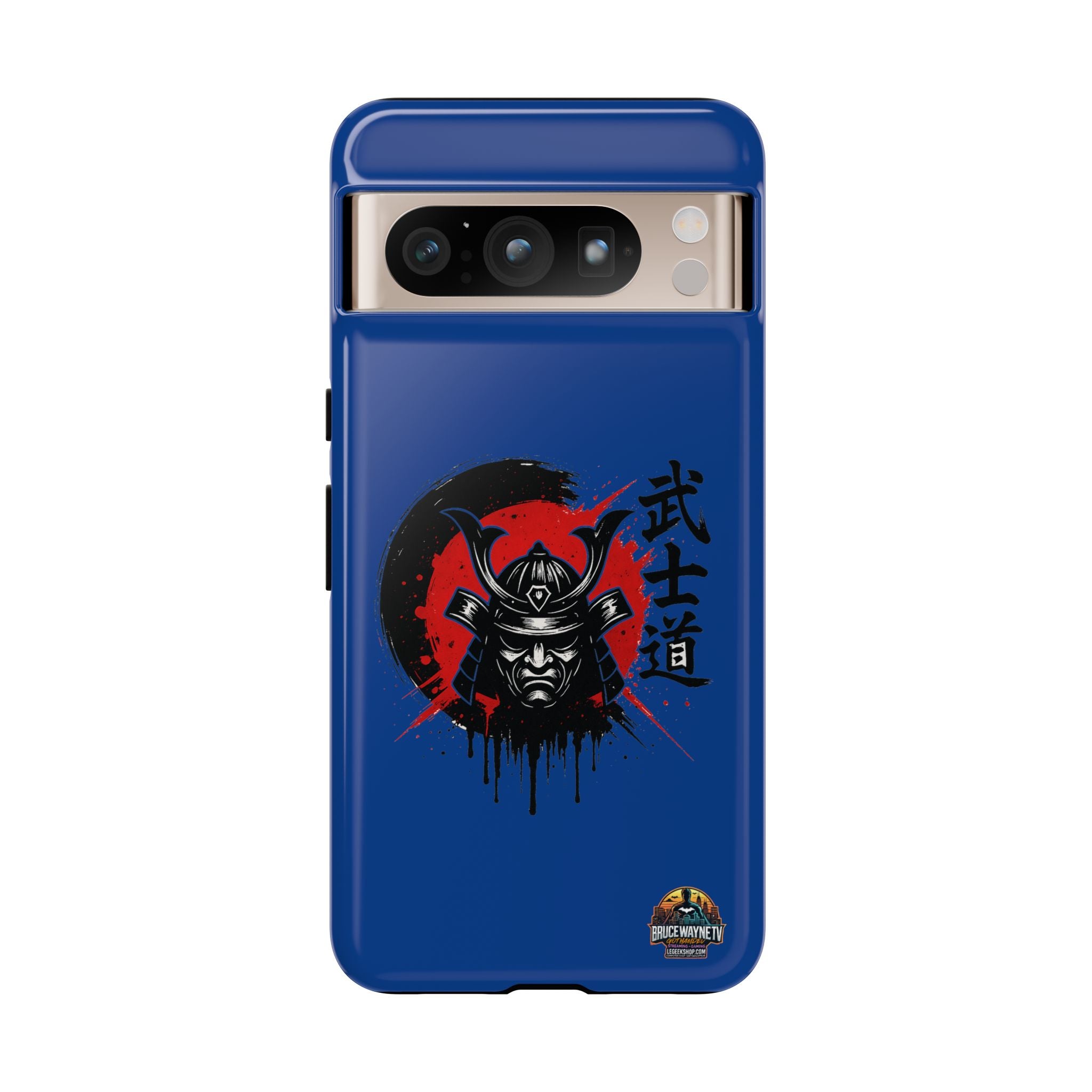 📱 samurai phone case Bleue foncé – coque renforcée Pixel & Galaxy 📱
