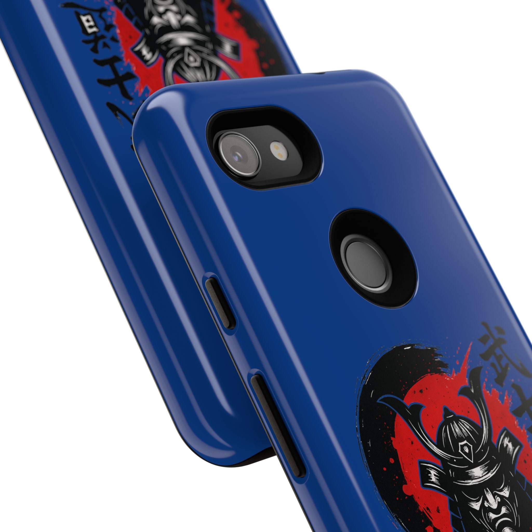 📱 samurai phone case Bleue foncé – coque renforcée Pixel & Galaxy 📱