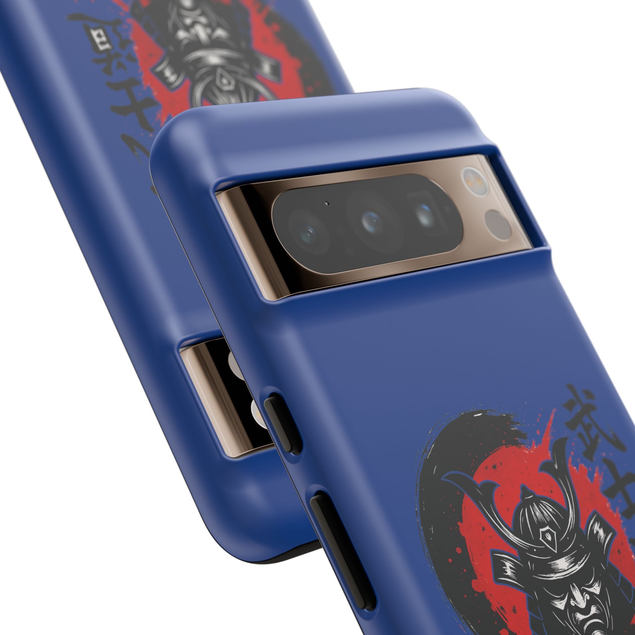 📱 samurai phone case Bleue foncé – coque renforcée Pixel & Galaxy 📱