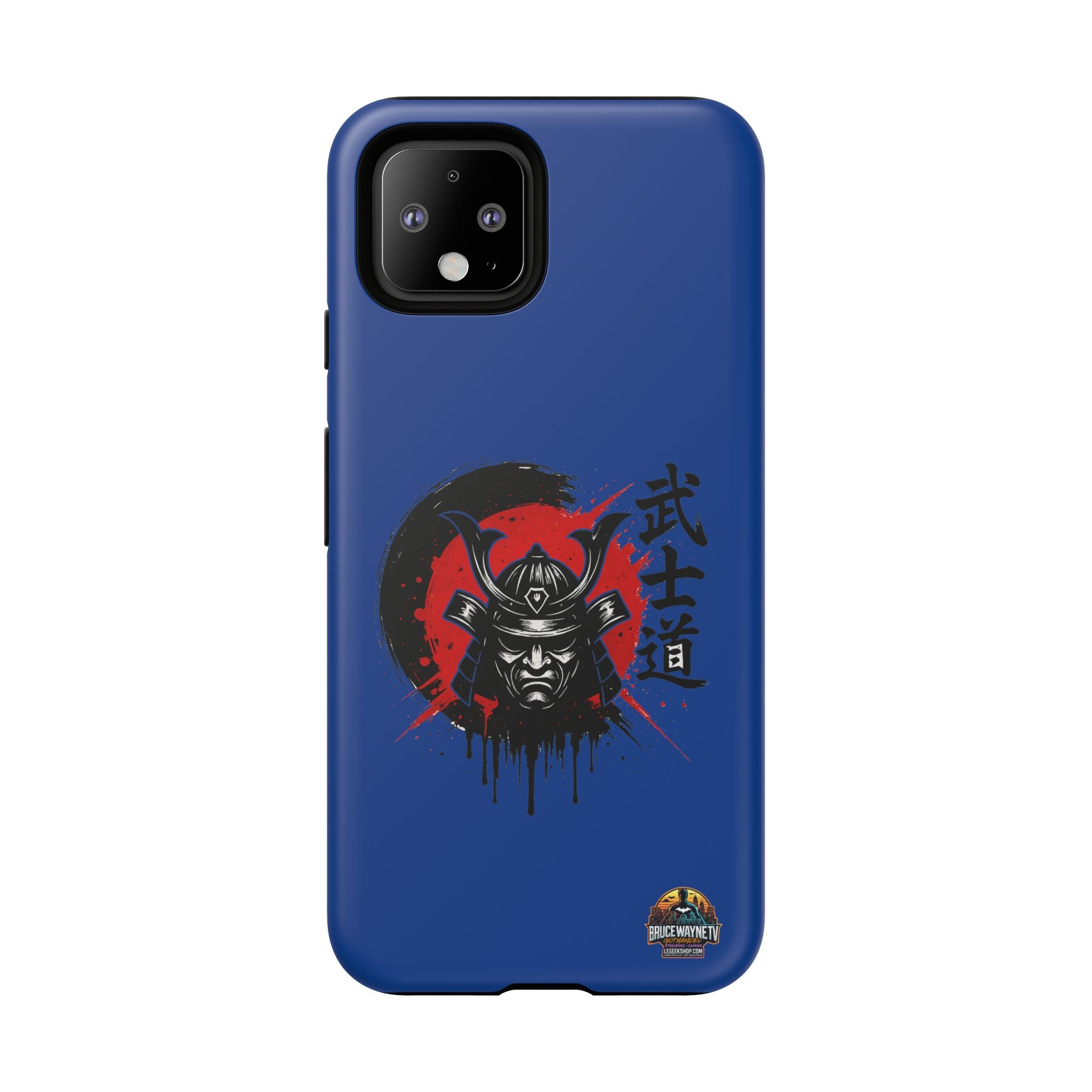 📱 samurai phone case Bleue foncé – coque renforcée Pixel & Galaxy 📱