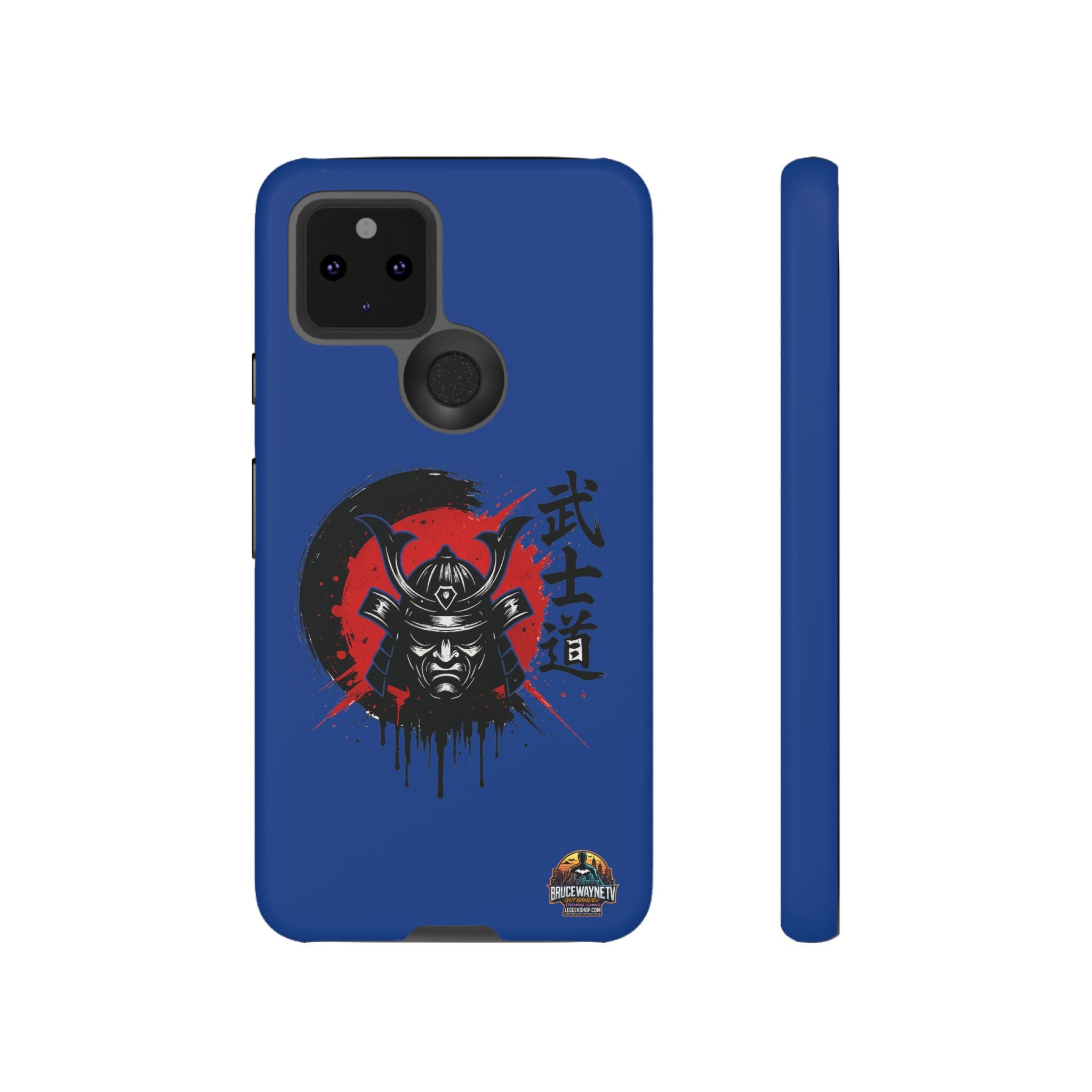 📱 samurai phone case Bleue foncé – coque renforcée Pixel & Galaxy 📱