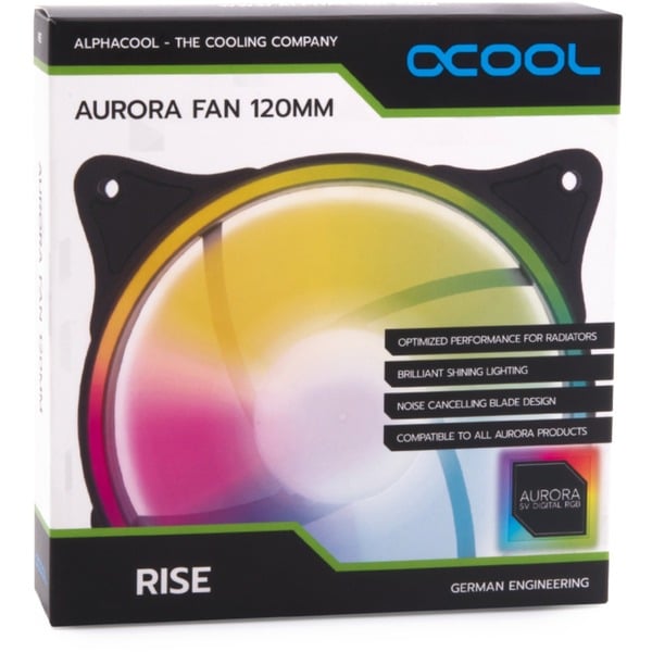 Alphacool Rise Aurora 120 mm Lüfter 120x120x25mm, Gehäuselüfter - Alphacool - vue 8