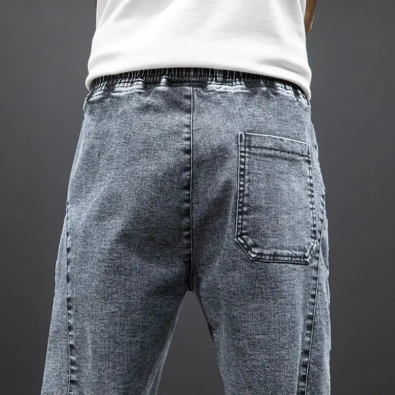 Jean Cargo bleu noir pour hommes pantalon de jogging en Denim Baggy Harem grande taille 6XL 7XL 8XL printemps été