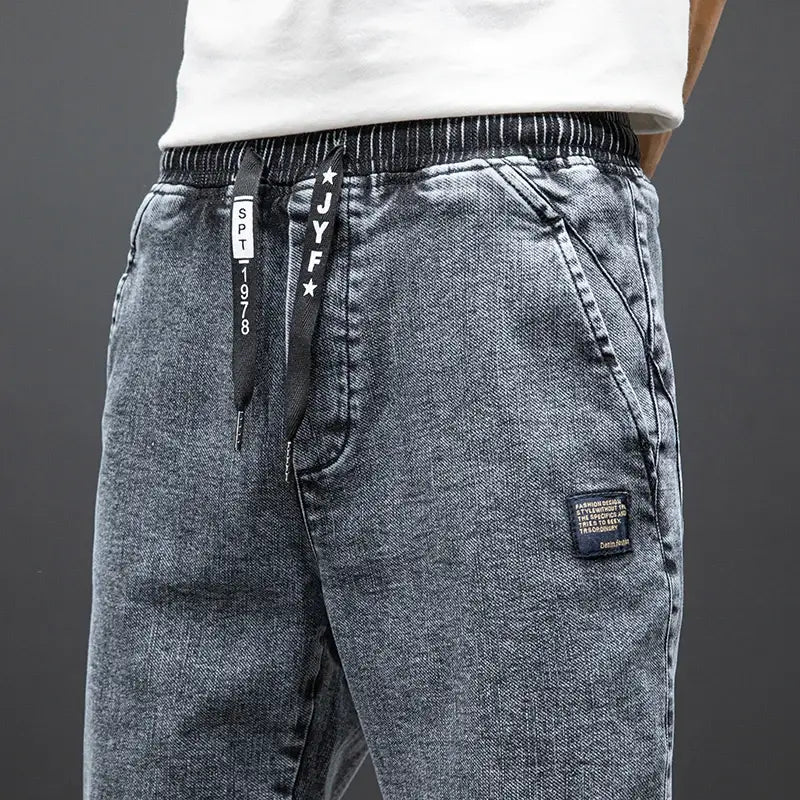 Jean Cargo bleu noir pour hommes pantalon de jogging en Denim Baggy Harem grande taille 6XL 7XL 8XL printemps été