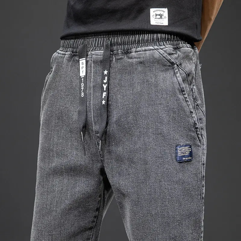 Jean Cargo bleu noir pour hommes pantalon de jogging en Denim Baggy Harem grande taille 6XL 7XL 8XL printemps été