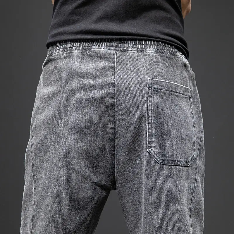 Jean Cargo bleu noir pour hommes pantalon de jogging en Denim Baggy Harem grande taille 6XL 7XL 8XL printemps été