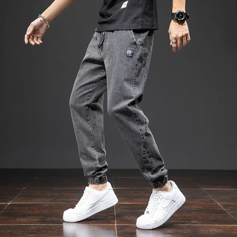 Jean Cargo bleu noir pour hommes pantalon de jogging en Denim Baggy Harem grande taille 6XL 7XL 8XL printemps été