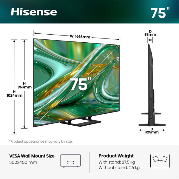 Hisense ULED 75E8S MiniLED, QLED-Fernseher - Hisense - vue 5