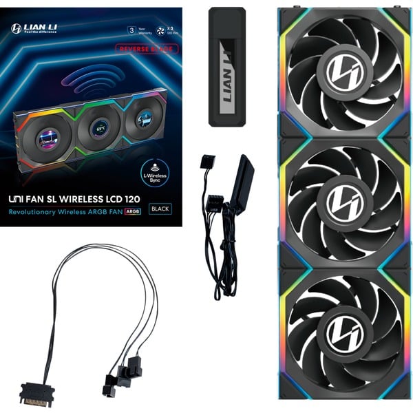 Lian Li UNI FAN SL120 LCD Wireless, Gehäuselüfter - Lian Li - vue 9