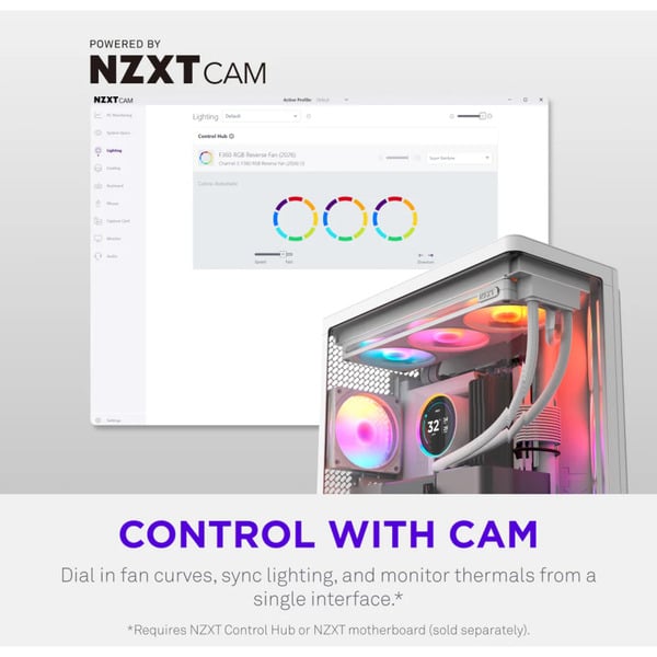 NZXT F360 RGB, Gehäuselüfter - NZXT - vue 9