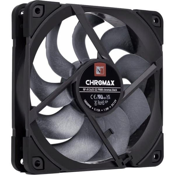 Noctua NF-A12x25 G2 PWM chromax.black, Gehäuselüfter - Noctua
