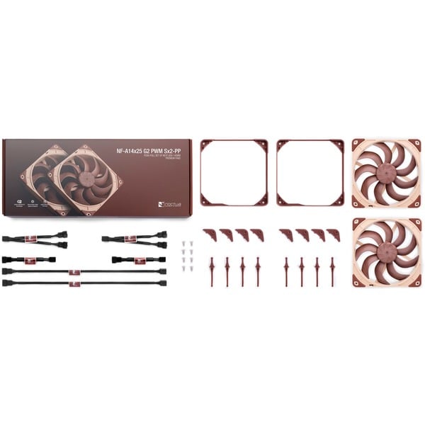 Noctua NF-A14x25 G2 PWM Sx2-PP, Gehäuselüfter - Noctua - vue 4