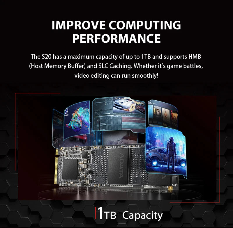 SSD NVMe ADATA XPG GAMMIX S50 PRO M.2 2280 PCIe Gen4x4 500GB 1TB 3D NAND TLC