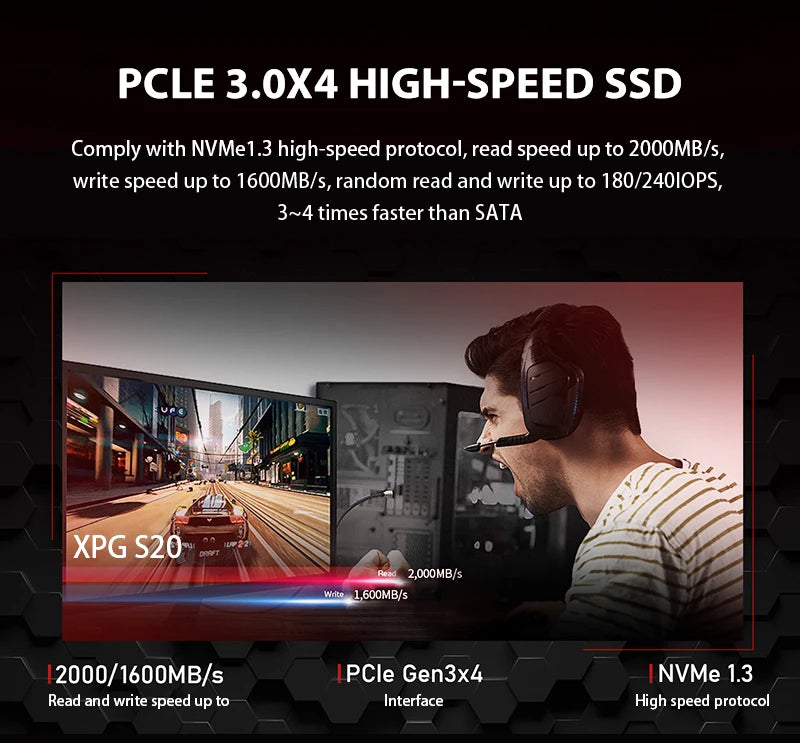 SSD NVMe ADATA XPG GAMMIX S50 PRO M.2 2280 PCIe Gen4x4 500GB 1TB 3D NAND TLC