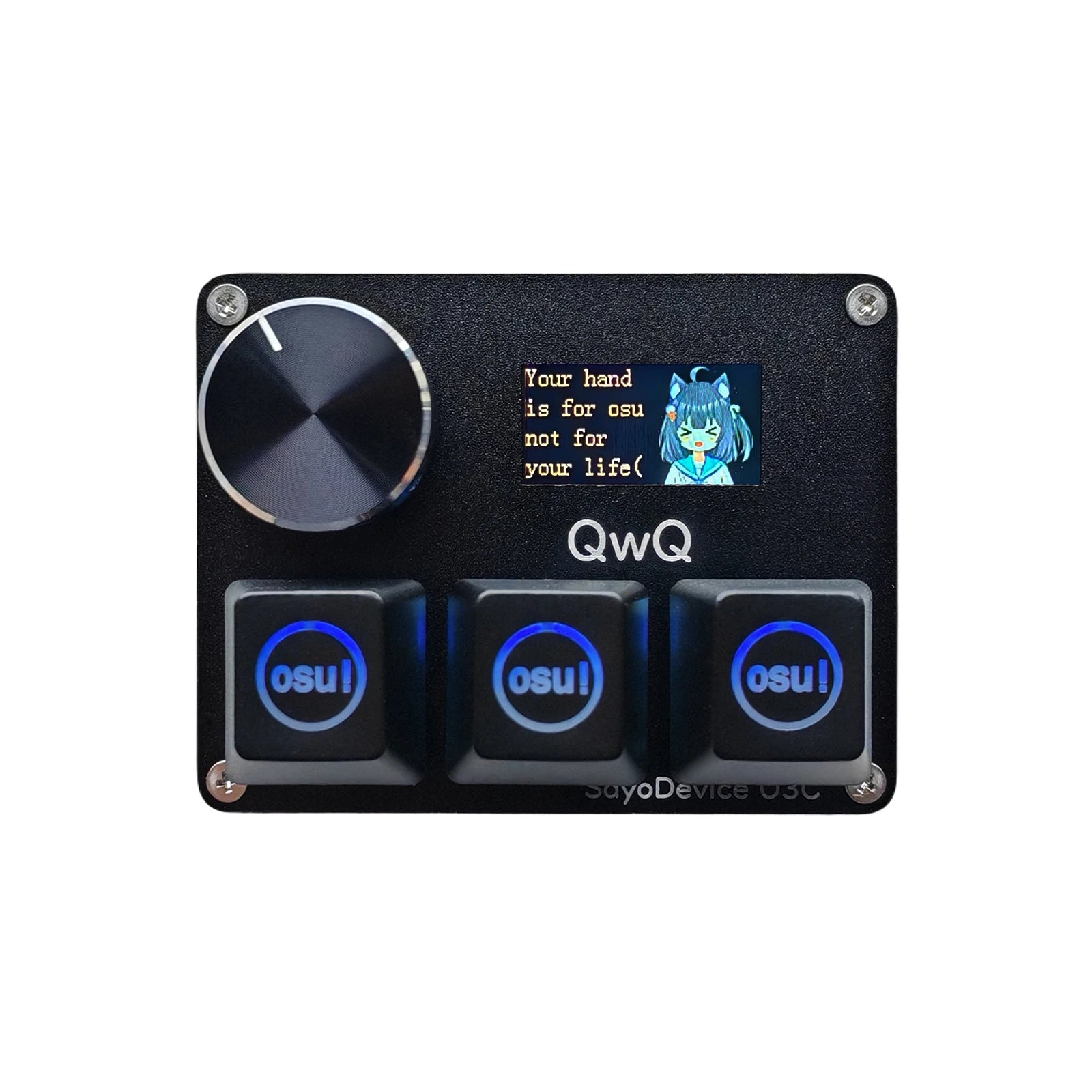 🎮 Mini Clavier Mécanique BTXETUEL SayoDevice OSU O3C – Switchs Magnétiques Roses | Écran IPS & Ultra-Vitesse