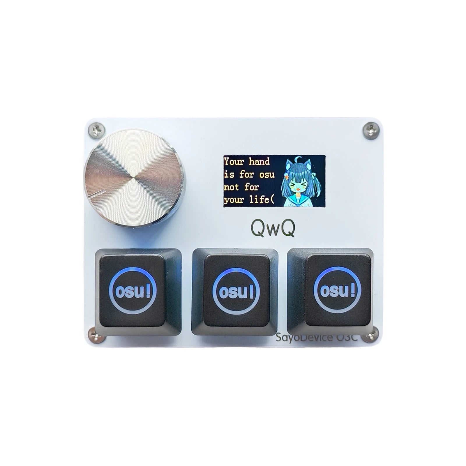 🎮 Mini Clavier Mécanique BTXETUEL SayoDevice OSU O3C – Switchs Magnétiques Roses | Écran IPS & Ultra-Vitesse