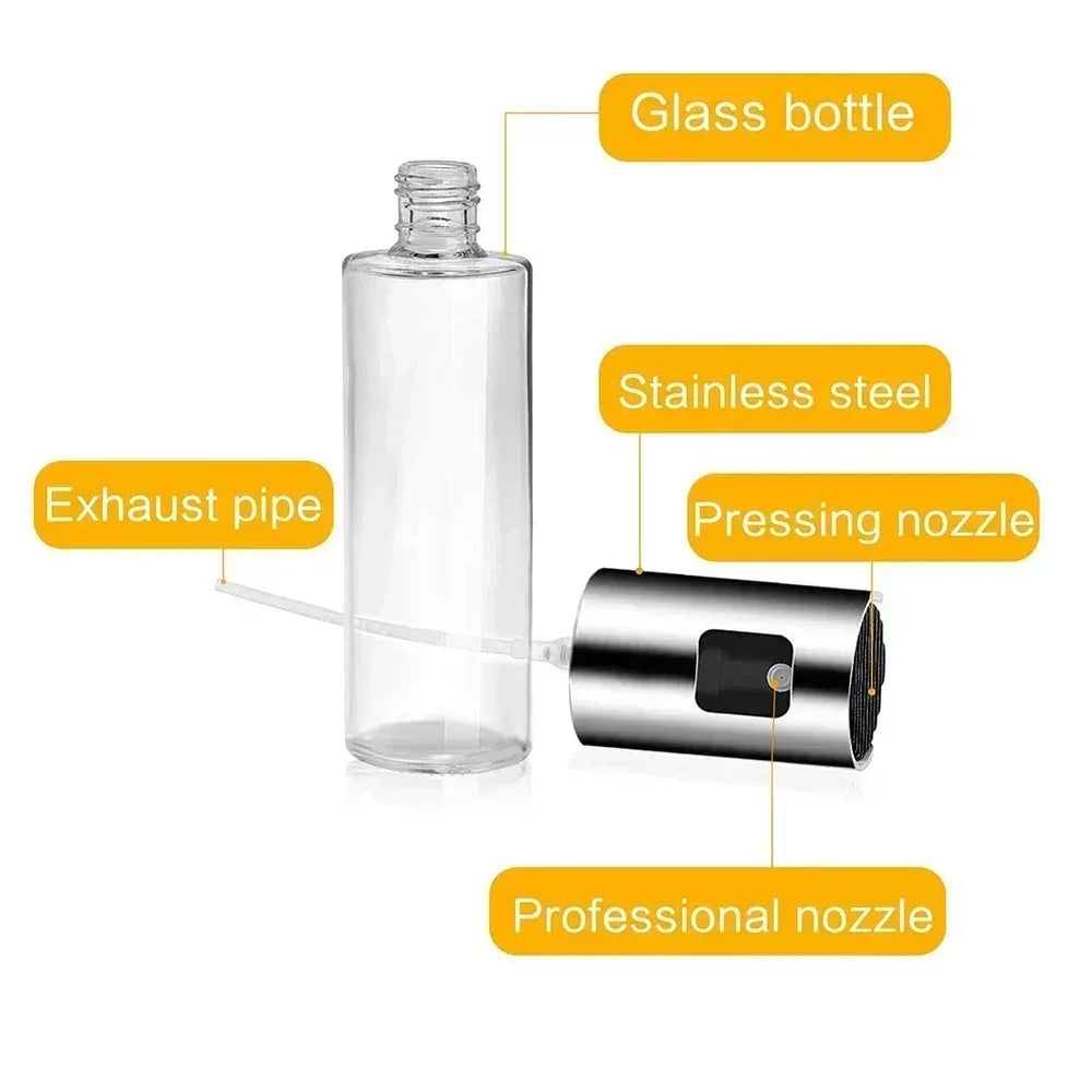 Gourmetech - Pulvérisateur d’Huile 100ml en Verre & Acier Inoxydable 🌿✨ - Legeekshop