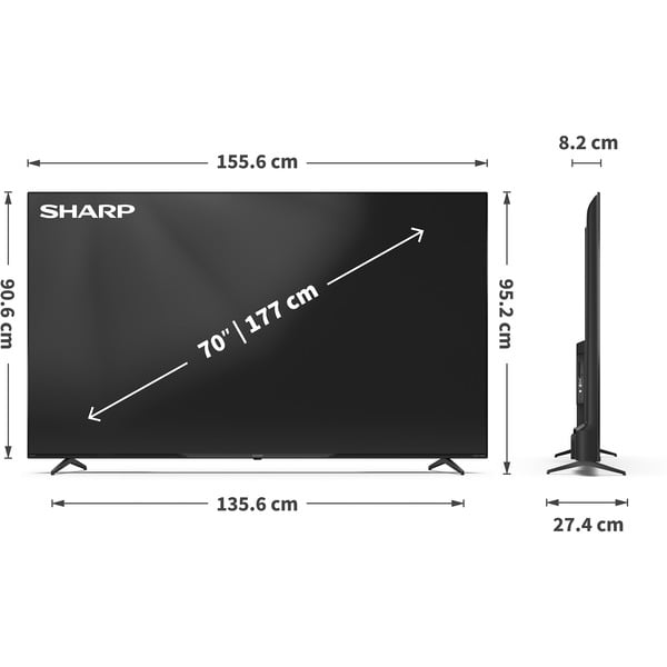 SHARP 70HP5765E, QLED-Fernseher - SHARP - vue 10