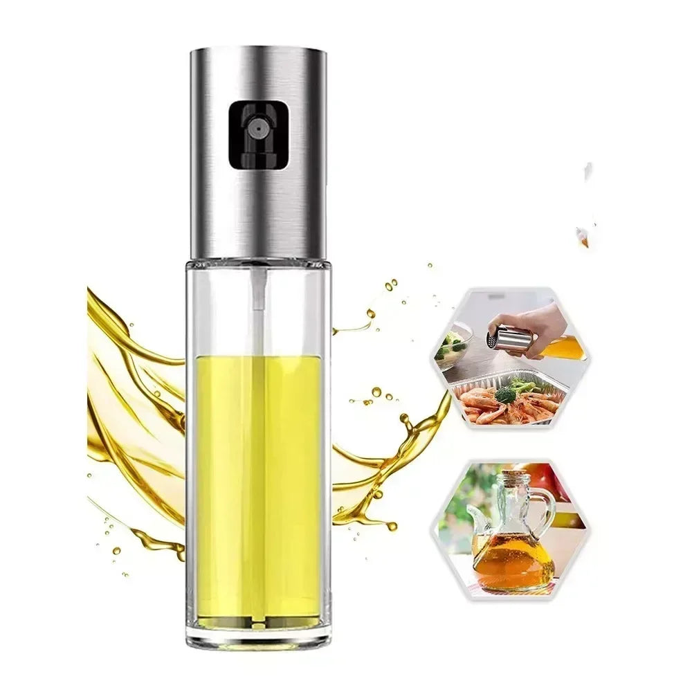 Gourmetech - Pulvérisateur d’Huile 100ml en Verre & Acier Inoxydable 🌿✨ - Legeekshop