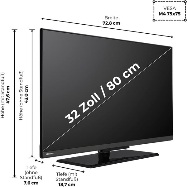 Toshiba 32LF3F63DAZ, LED-Fernseher - Toshiba - vue 3