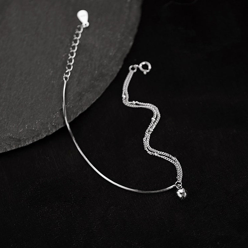 Bracelet Femme Double Couche Asymétrique Cuivre Élégant