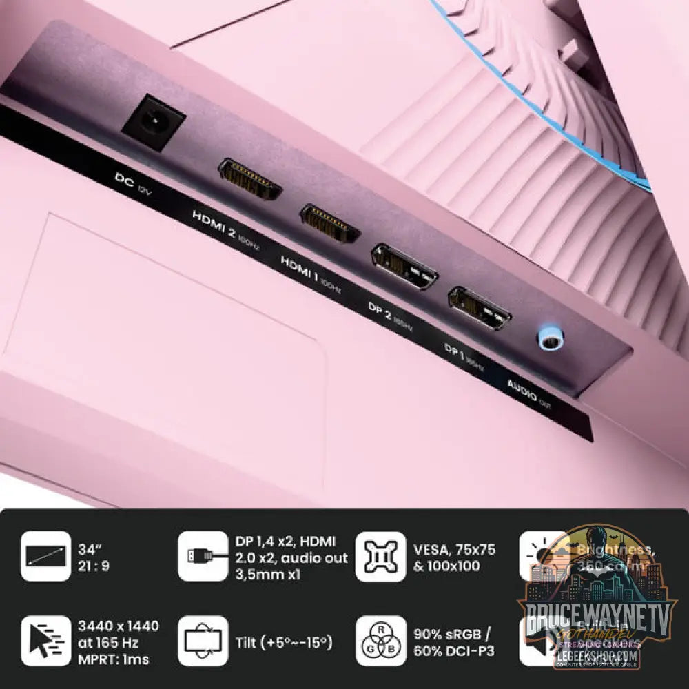 Arozzi Nova 34T2K165 34" QHD/WQHD VA 165 Hz - Arozzi - vue 4